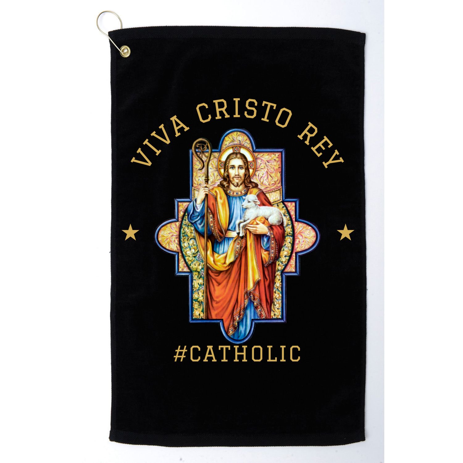 Viva Cristo Rey Roman Catholic Gift Golf Towel