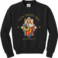 Viva Cristo Rey Roman Catholic Gift Kids Sweatshirt