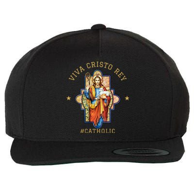 Viva Cristo Rey Roman Catholic Gift Wool Snapback Cap