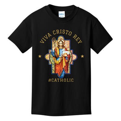 Viva Cristo Rey Roman Catholic Gift Kids T-Shirt