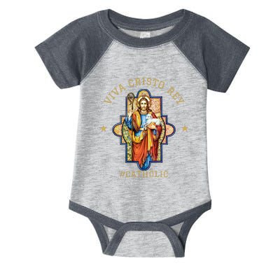 Viva Cristo Rey Roman Catholic Gift Infant Baby Jersey Bodysuit