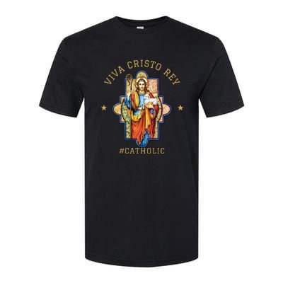 Viva Cristo Rey Roman Catholic Gift Softstyle CVC T-Shirt