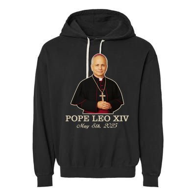 Vivo Christo Rey Pope LEO XIV May 8th, 2025 Catholic Pope Garment-Dyed Fleece Hoodie