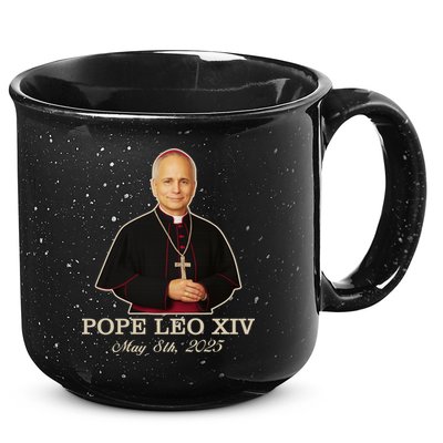 Vivo Christo Rey Pope LEO XIV May 8th, 2025 Catholic Pope 15oz Campfire Ceramic Mug