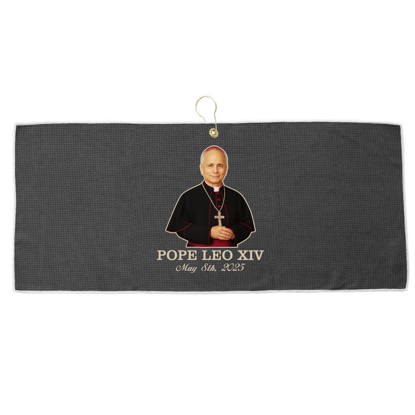 Vivo Christo Rey Pope LEO XIV May 8th, 2025 Catholic Pope Large Microfiber Waffle Golf Towel