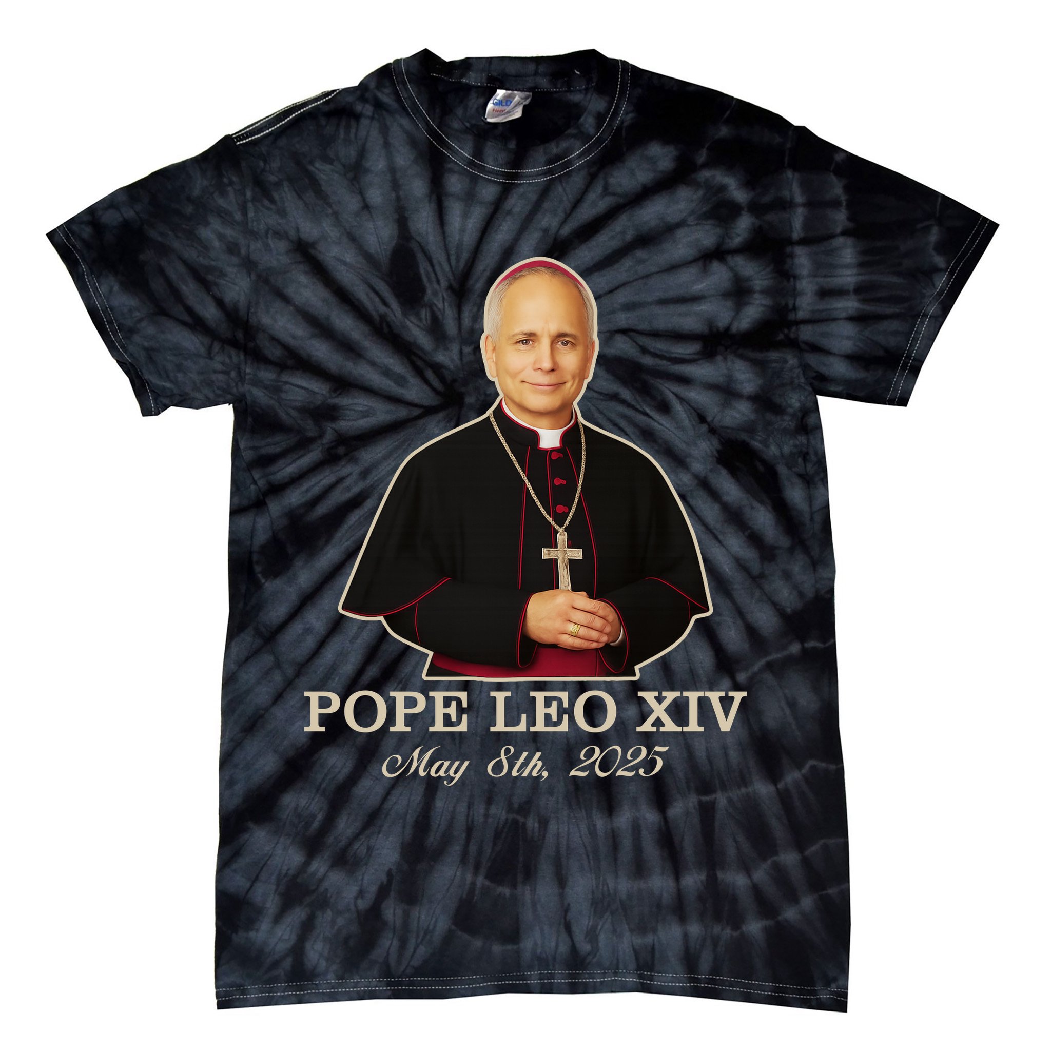 Vivo Christo Rey Pope LEO XIV May 8th, 2025 Catholic Pope Tie-Dye T-Shirt