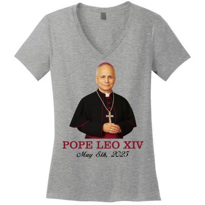 Vivo Christo Rey Pope LEO XIV May 8th, 2025 Catholic Pope Women's V-Neck T-Shirt