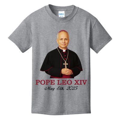 Vivo Christo Rey Pope LEO XIV May 8th, 2025 Catholic Pope Kids T-Shirt