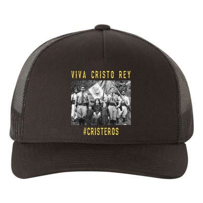 Viva Cristo Rey Catholic Cristeros Gift Yupoong Adult 5-Panel Trucker Hat