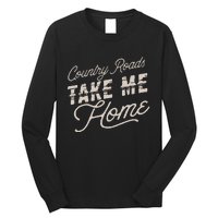 Vintage Country Roads Take Me Home Retro Long Sleeve Shirt