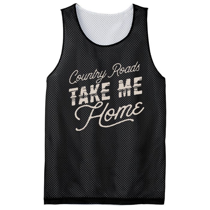 Vintage Country Roads Take Me Home Retro Mesh Reversible Basketball Jersey Tank