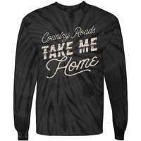 Vintage Country Roads Take Me Home Retro Tie-Dye Long Sleeve Shirt