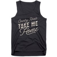 Vintage Country Roads Take Me Home Retro Tank Top