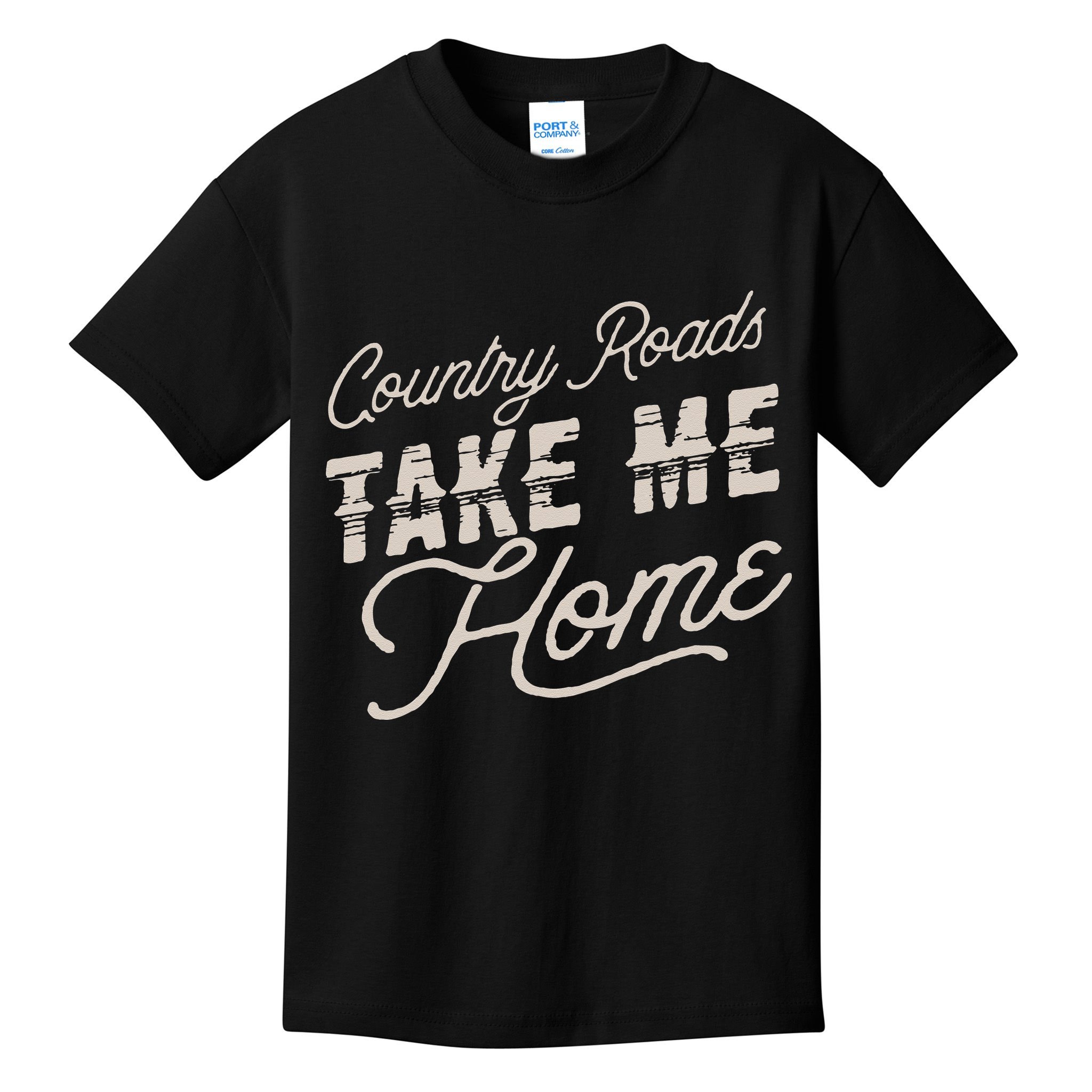 Vintage Country Roads Take Me Home Retro Kids T-Shirt
