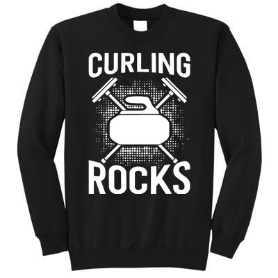 Vintage Curling Rocks Ice Curling Sport Curling Player Sweatshirt