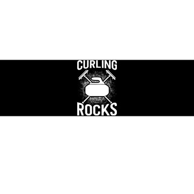 Vintage Curling Rocks Ice Curling Sport Curling Player Bumper Sticker