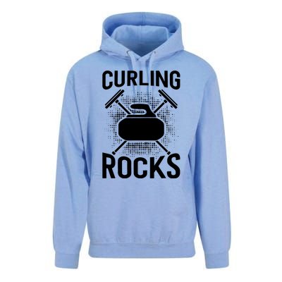 Vintage Curling Rocks Ice Curling Sport Curling Player Unisex Surf Hoodie