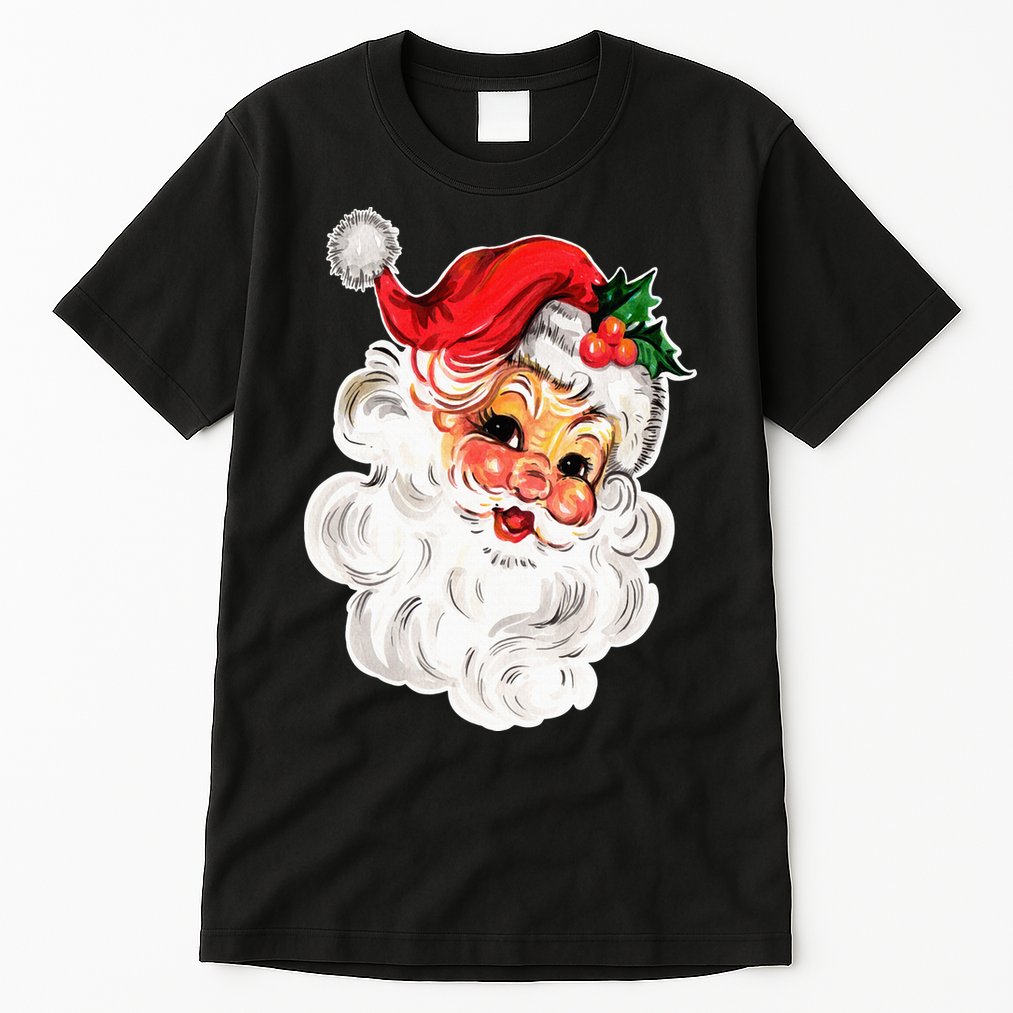 Vintage Christmas Retro Red Santa Claus Team Old Fashioned Tall T-Shirt