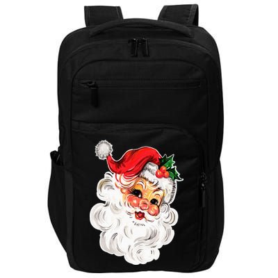 Vintage Christmas Retro Red Santa Claus Team Old Fashioned Impact Tech Backpack