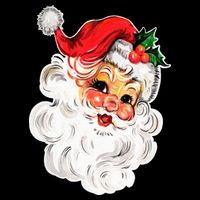 Vintage Christmas Retro Red Santa Claus Team Old Fashioned Polo