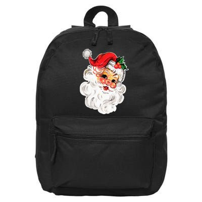 Vintage Christmas Retro Red Santa Claus Team Old Fashioned 16 in Basic Backpack