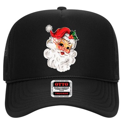 Vintage Christmas Retro Red Santa Claus Team Old Fashioned Hat