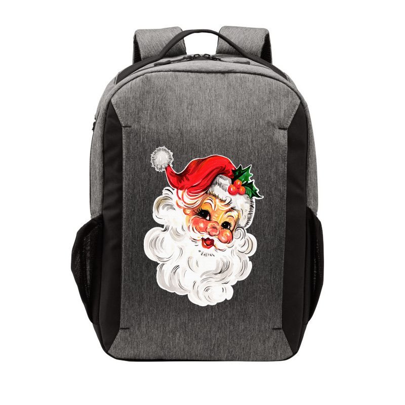 Vintage Christmas Retro Red Santa Claus Team Old Fashioned Vector Backpack