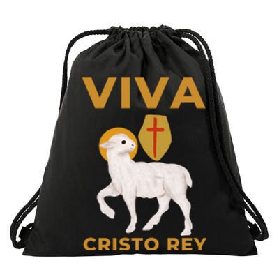 Viva Cristo Rey Roman Catholic Gift Drawstring Bag