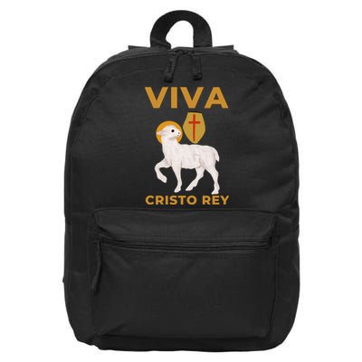 Viva Cristo Rey Roman Catholic Gift 16 in Basic Backpack