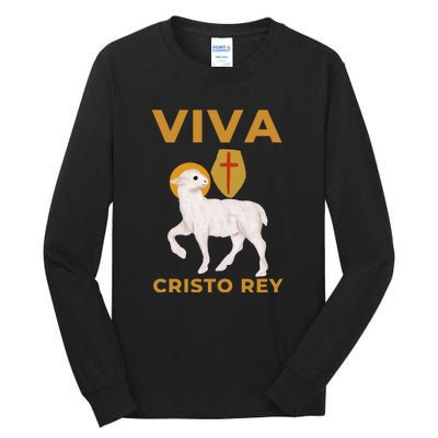 Viva Cristo Rey Roman Catholic Gift Tall Long Sleeve T-Shirt