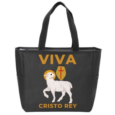 Viva Cristo Rey Roman Catholic Gift Zip Tote Bag