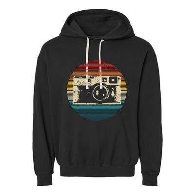 Vintage Camera Retro Photography Photographer Gift Garment-Dyed Fleece Hoodie