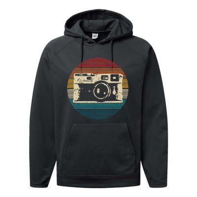 Vintage Camera Retro Photography Photographer Gift Performance Fleece Hoodie