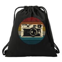 Vintage Camera Retro Photography Photographer Gift Drawstring Bag