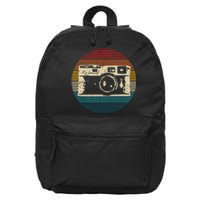 Vintage Camera Retro Photography Photographer Gift 16 in Basic Backpack