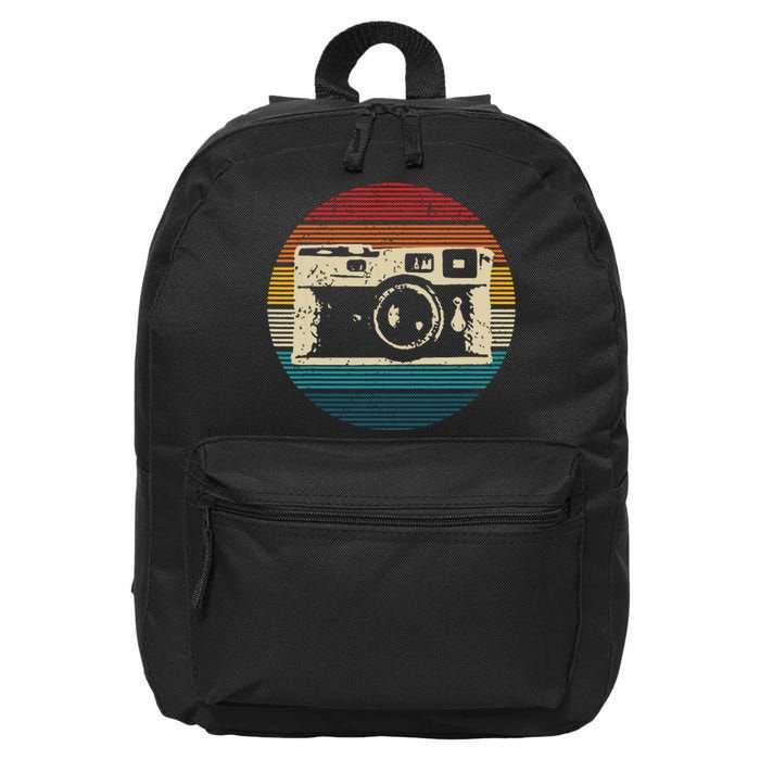 Vintage Camera Retro Photography Photographer Gift 16 in Basic Backpack