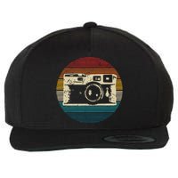 Vintage Camera Retro Photography Photographer Gift Wool Snapback Cap