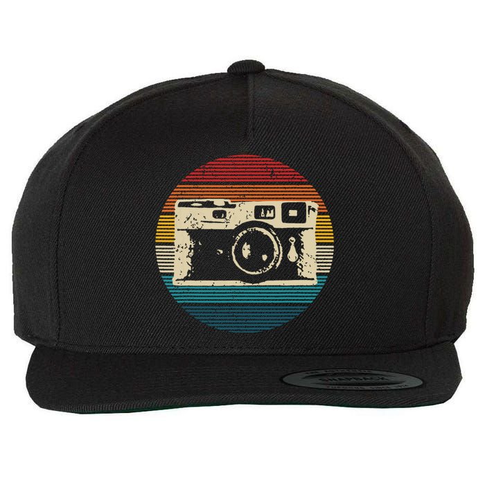 Vintage Camera Retro Photography Photographer Gift Wool Snapback Cap