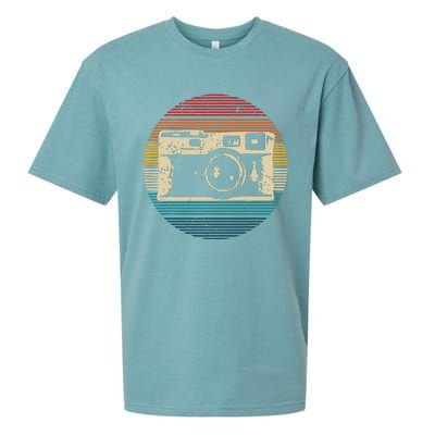 Vintage Camera Retro Photography Photographer Gift Sueded Cloud Jersey T-Shirt