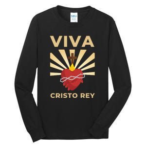 Viva Cristo Rey Roman Catholic Gift Tall Long Sleeve T-Shirt