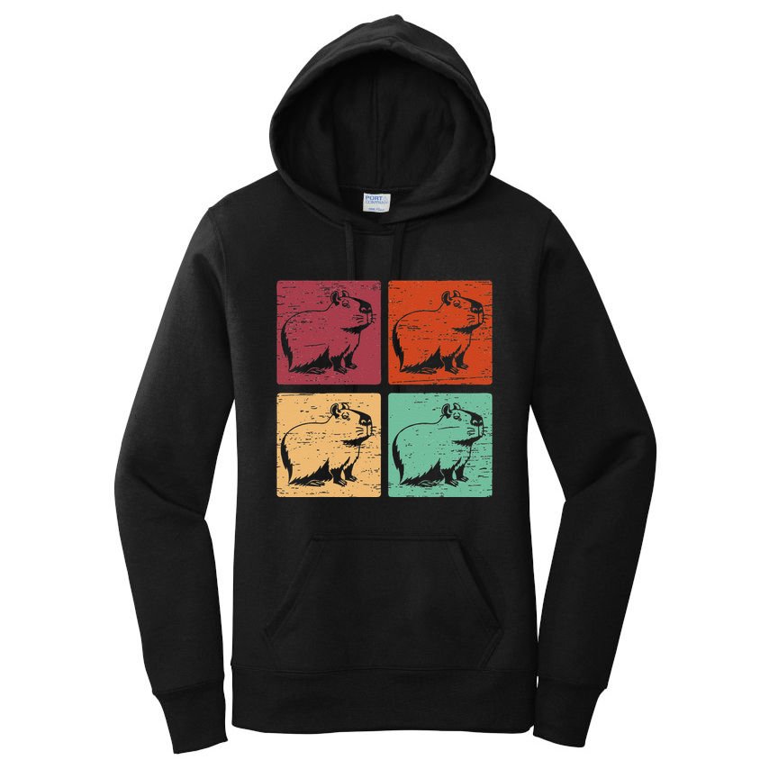 Vintage Capybara Rodent Animals Capybaras Women's Pullover Hoodie