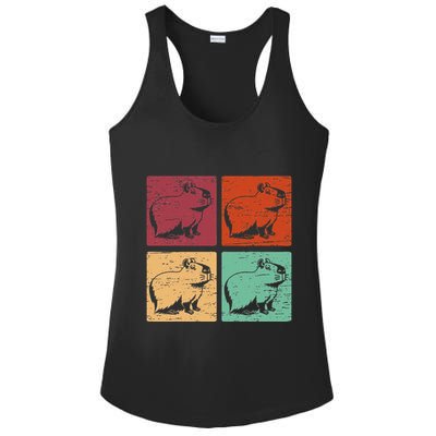 Vintage Capybara Rodent Animals Capybaras Ladies PosiCharge Competitor Racerback Tank