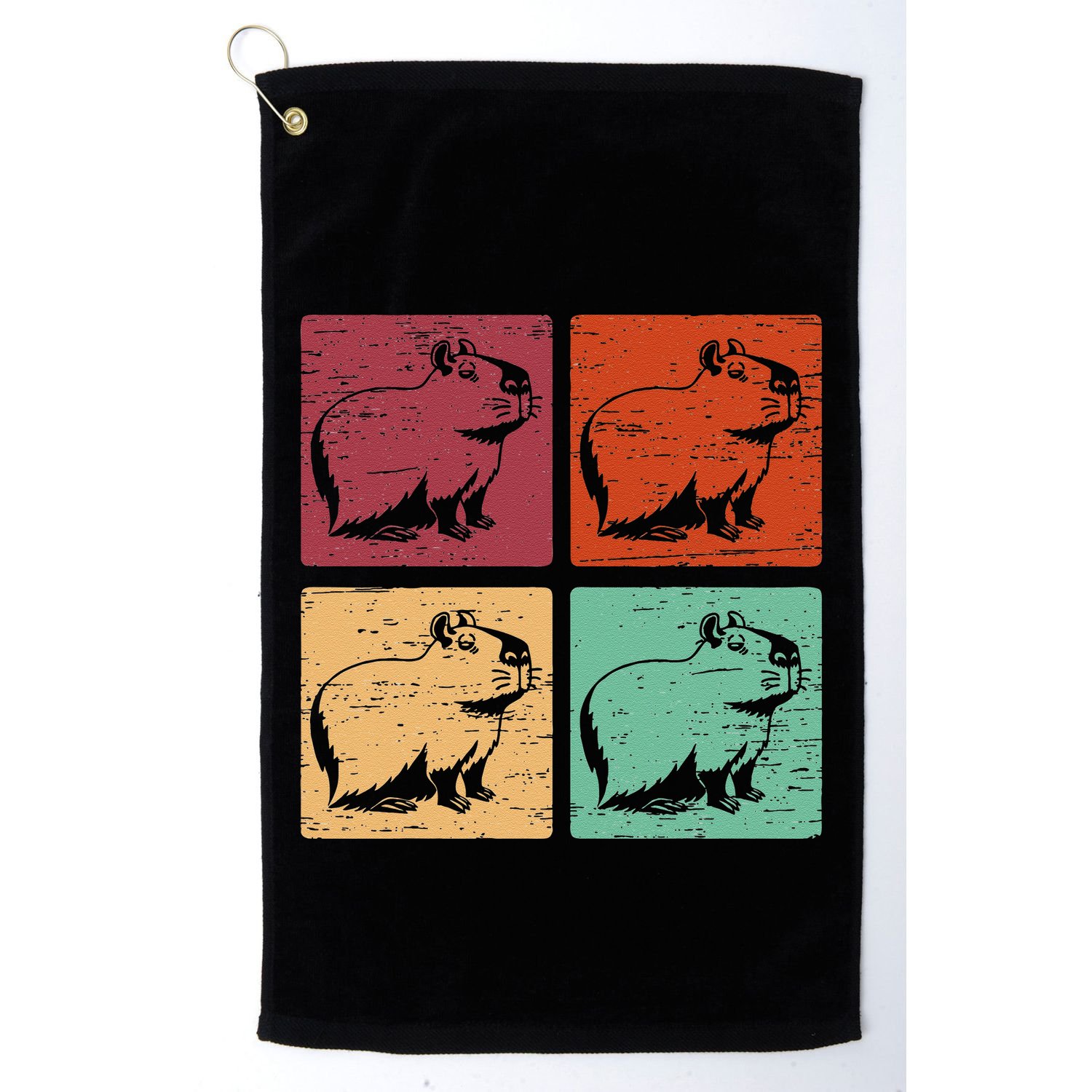 Vintage Capybara Rodent Animals Capybaras Golf Towel
