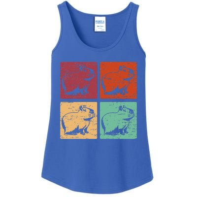 Vintage Capybara Rodent Animals Capybaras Ladies Essential Tank