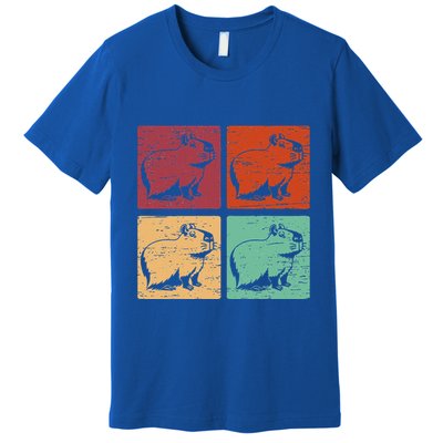 Vintage Capybara Rodent Animals Capybaras Premium T-Shirt