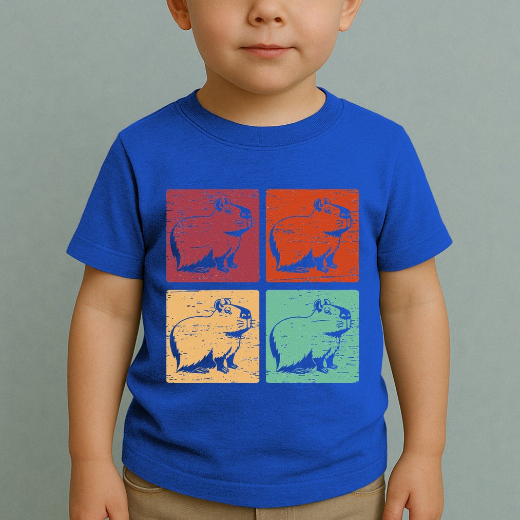 Vintage Capybara Rodent Animals Capybaras Toddler T-Shirt