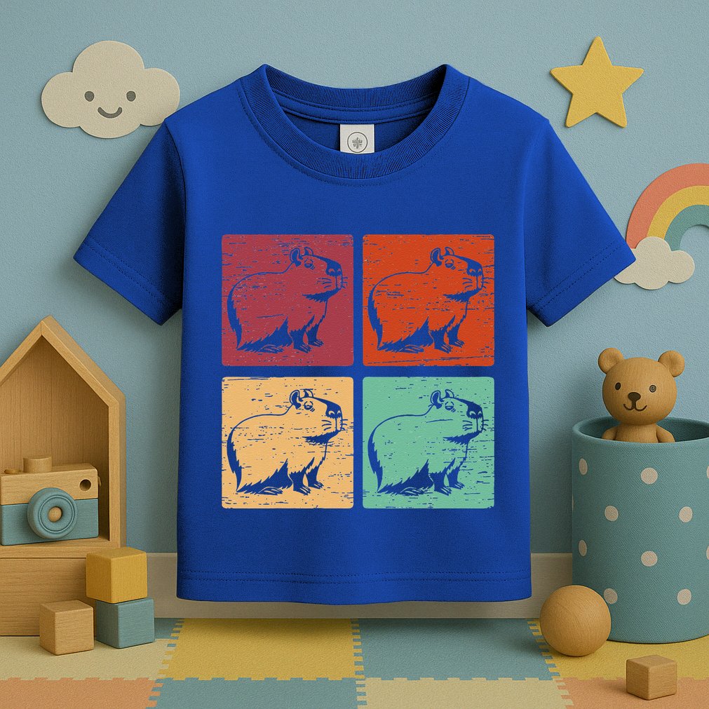 Vintage Capybara Rodent Animals Capybaras Toddler T-Shirt