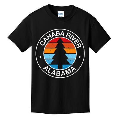 Vintage Cahaba River Alabama Souvenirs Women Canoeist Kids T-Shirt