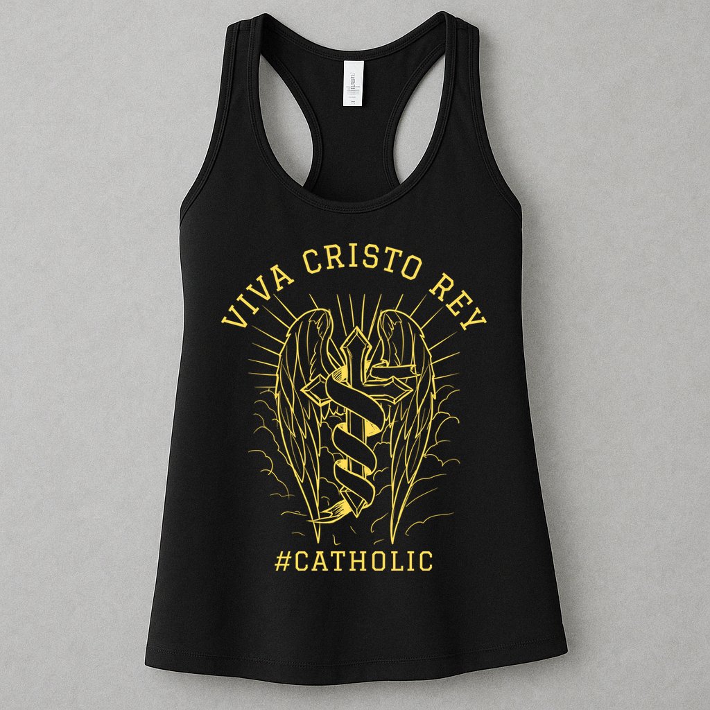 Viva Cristo Rey Roman Catholic Gift Womens Tank Top