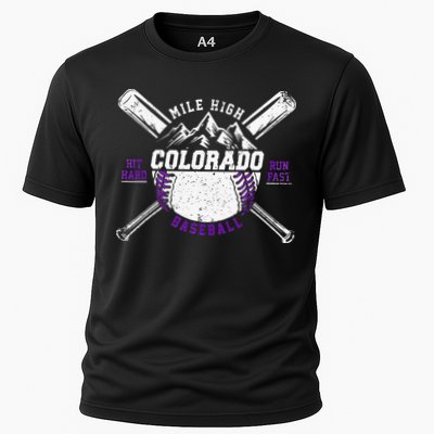 Vintage Colorado Rocky Mountains Retro Baseball Fan Performance Shirt